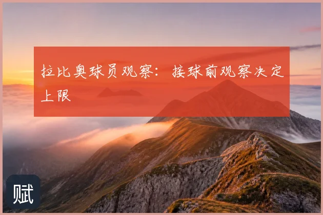 拉比奥球员观察：接球前观察决定上限